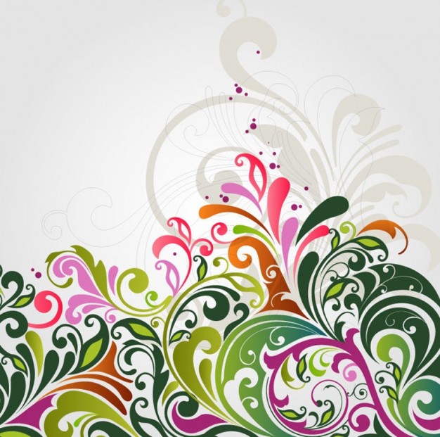 Abstract Background Floral Vector Illustration
