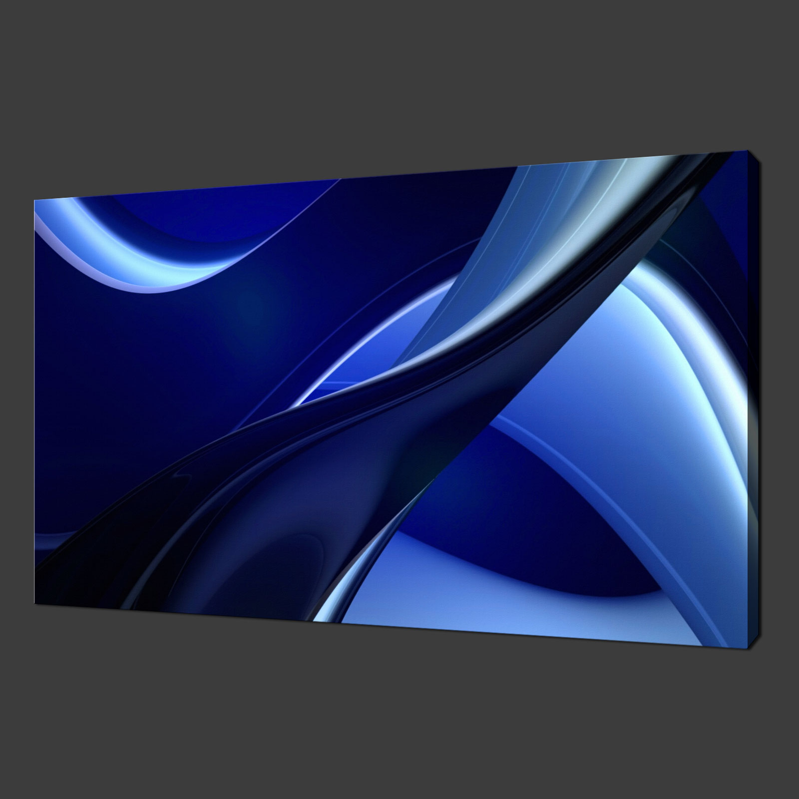 Abstract Canvas Wall Art Blues