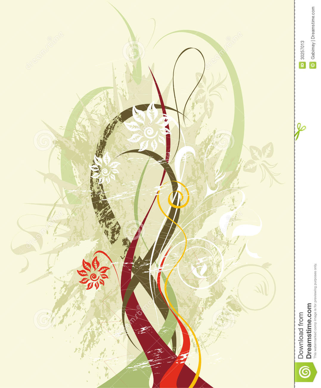 Abstract Floral Vector Design