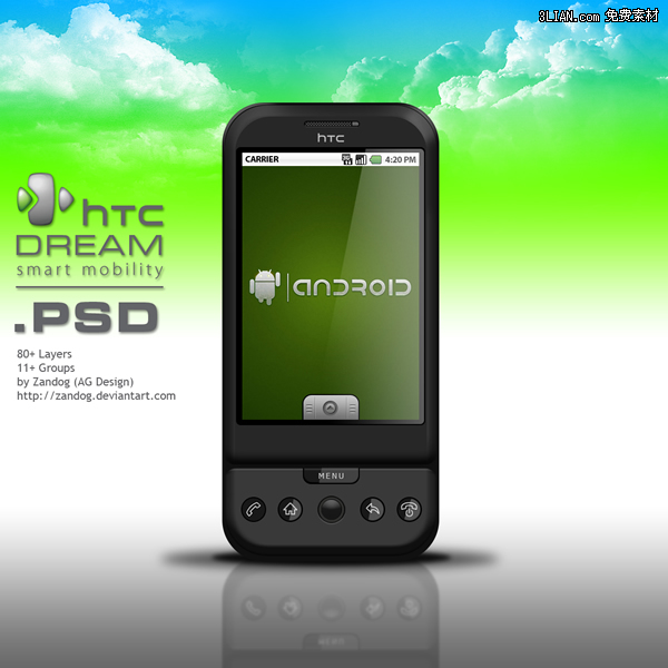 Android Phone PSD