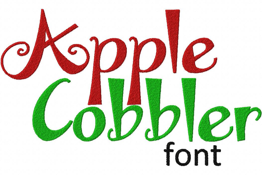 Apple Cobbler Embroidery Font