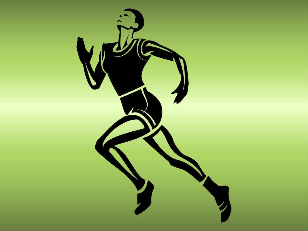 Athlete Running Silhouette