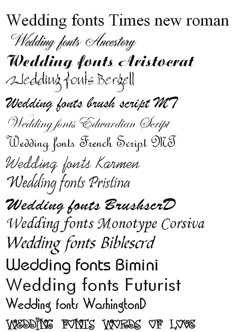 Best Wedding Invitation Fonts
