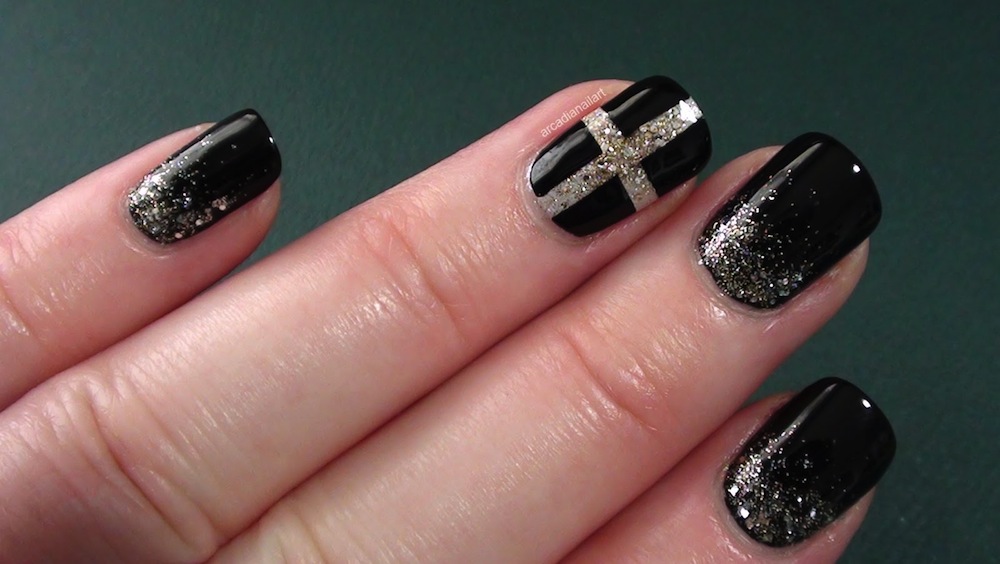 Black and Silver Nail Art Designs