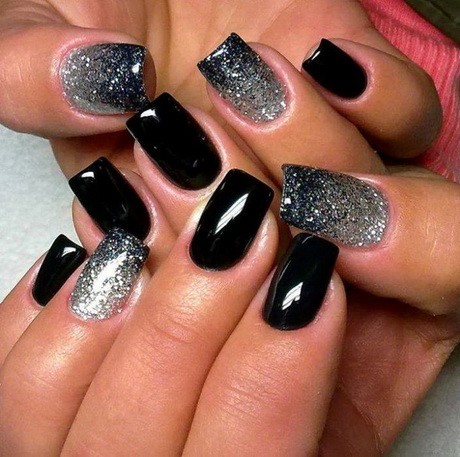 Black and Silver Nail Art Designs