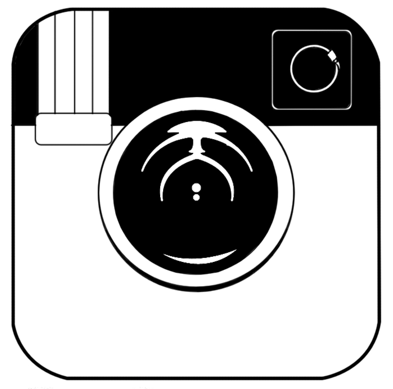 Black and White Instagram Logo Vector