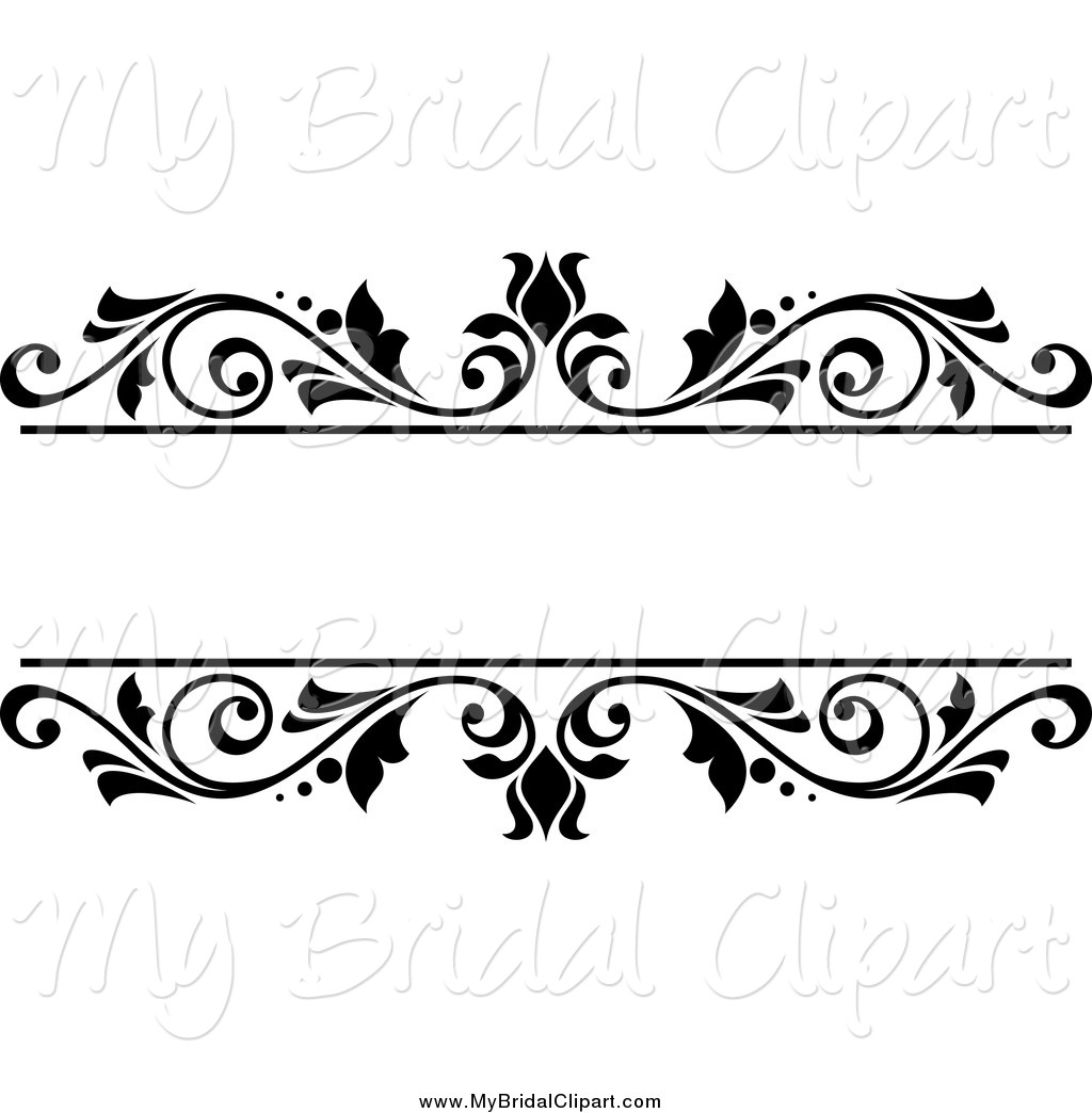 Black and White Wedding Frame Clip Art