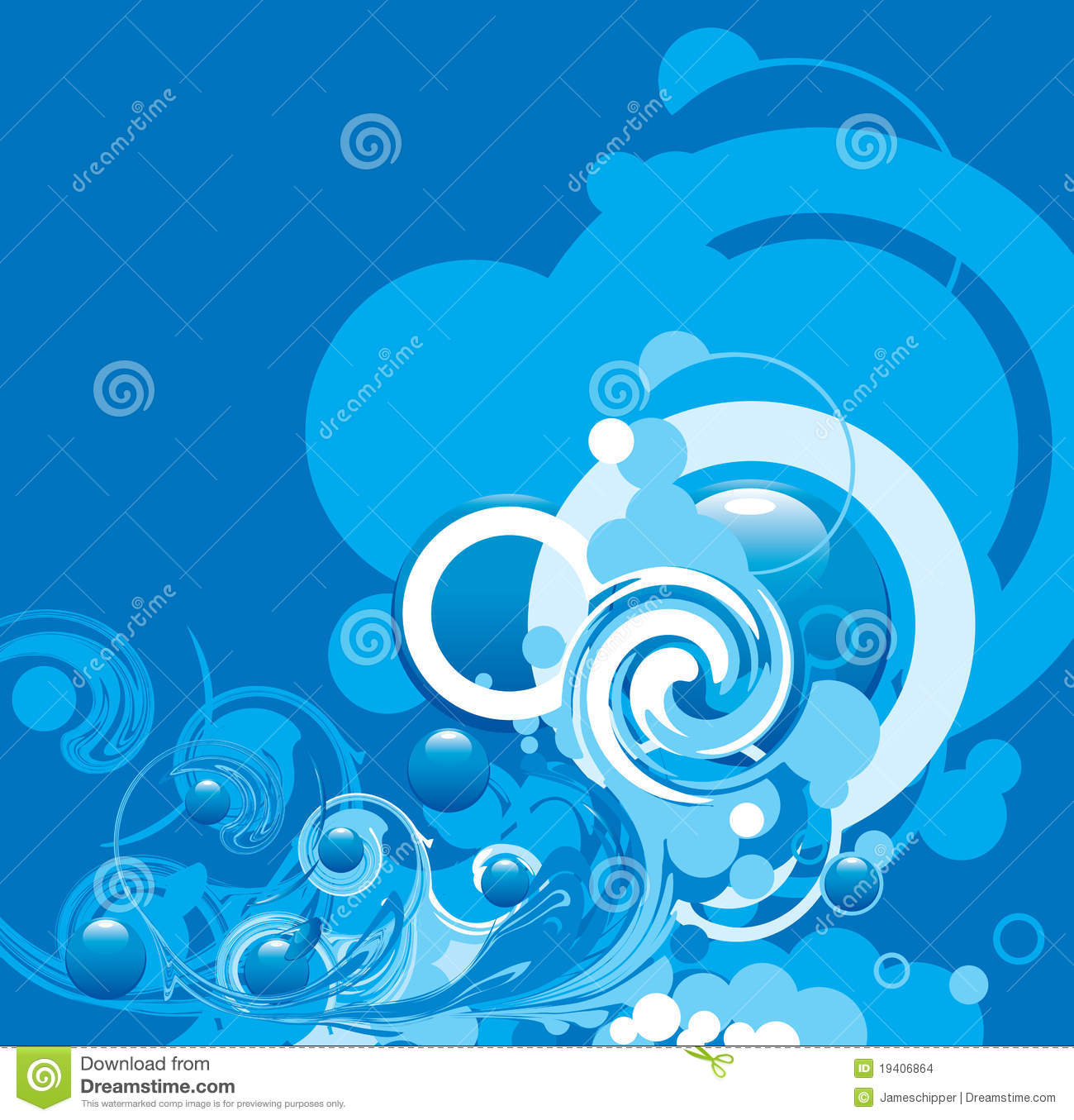 Blue Abstract Swirls