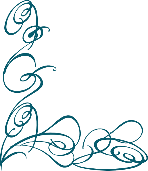 Blue Decorative Swirl Clip Art