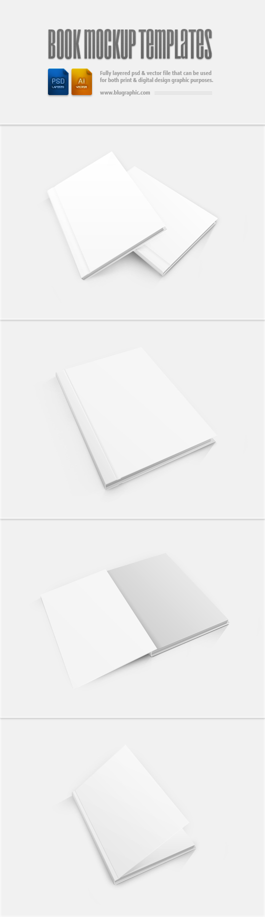 Book Cover Mockup Template PSD