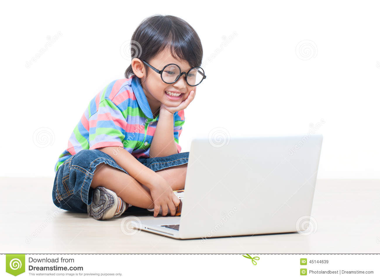 Boy Using Computer