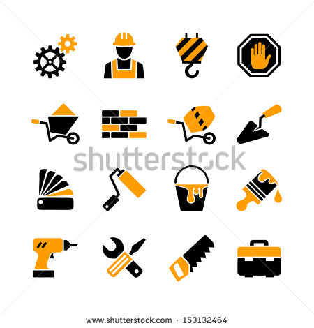 Building Construction Tools Icons Building Construction Tools Icons