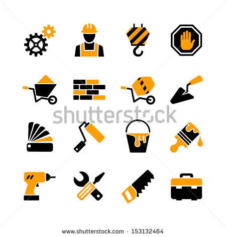 Building Construction Tools Icons