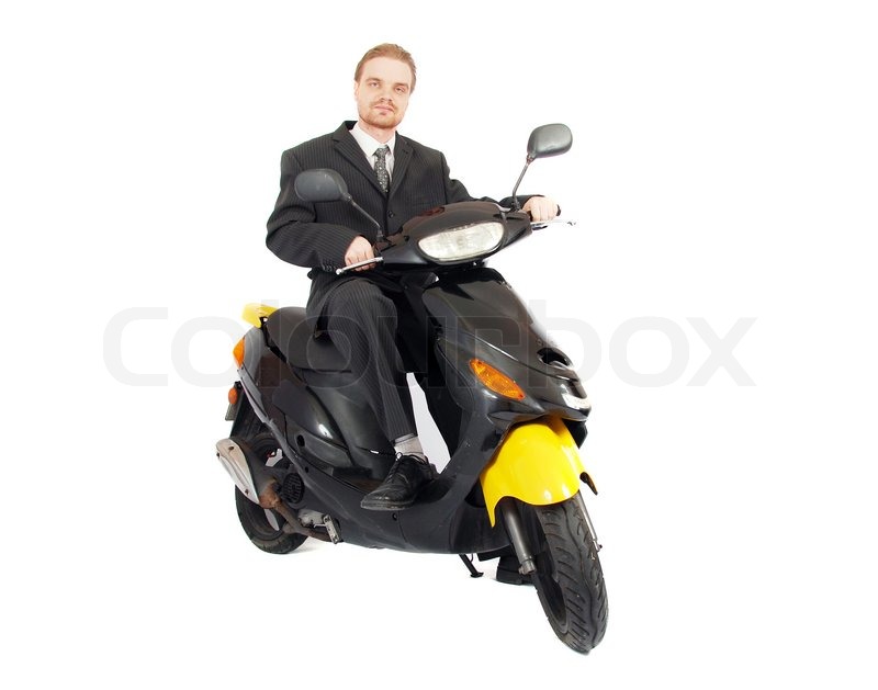 Business Man On Scooter