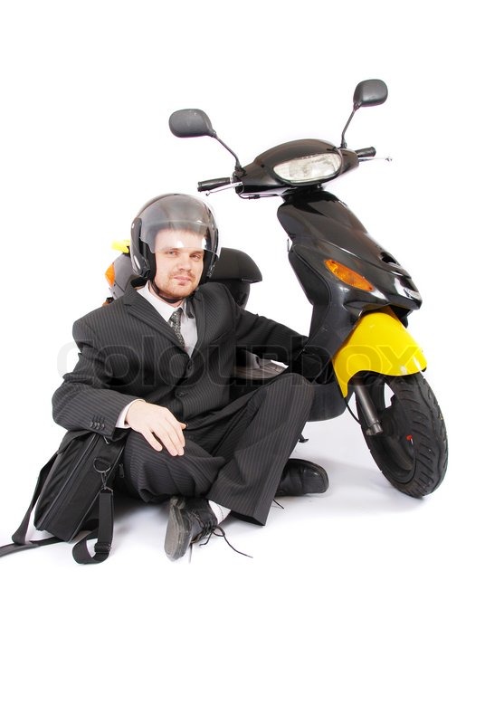 Business Man On Scooter