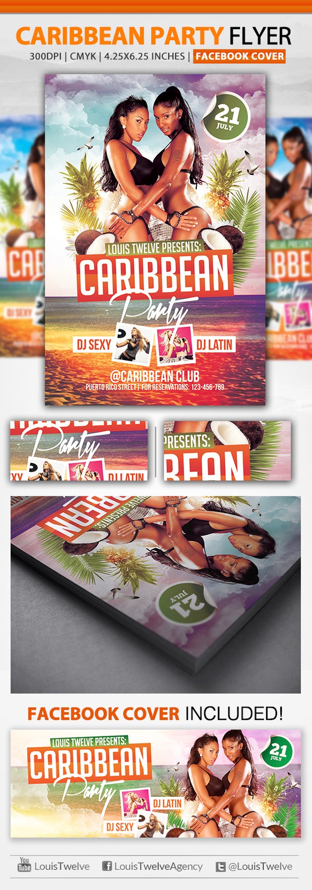 Caribbean Party Flyer Templates