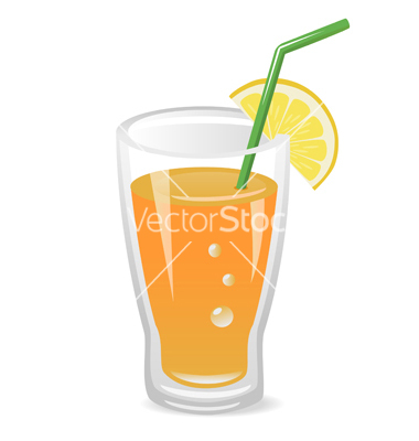 Cartoon Orange Juice Glass