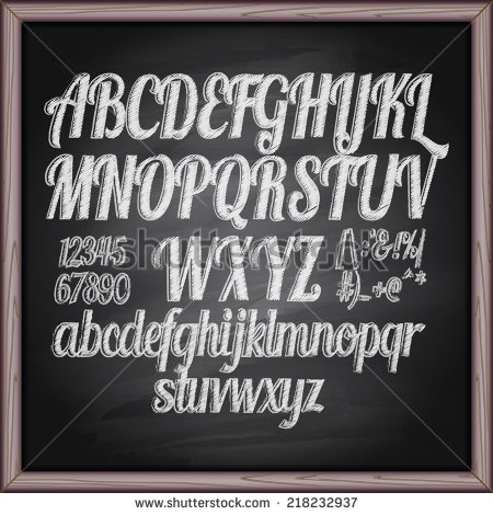 Chalkboard Lettering Alphabet Chalkboard Lettering Alphabet
