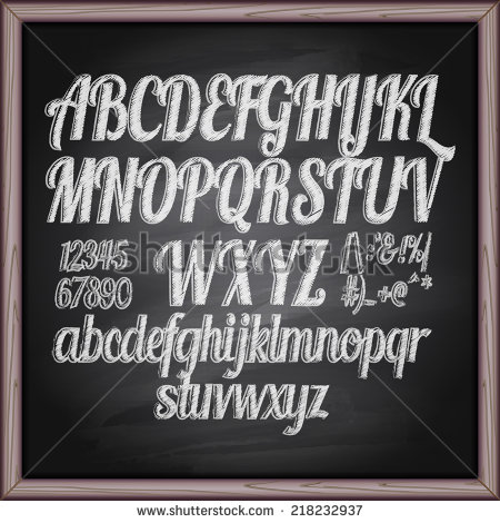 Chalkboard Lettering Alphabet