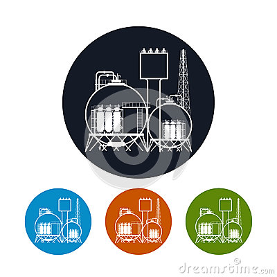 Chemical Plant Processing Icons