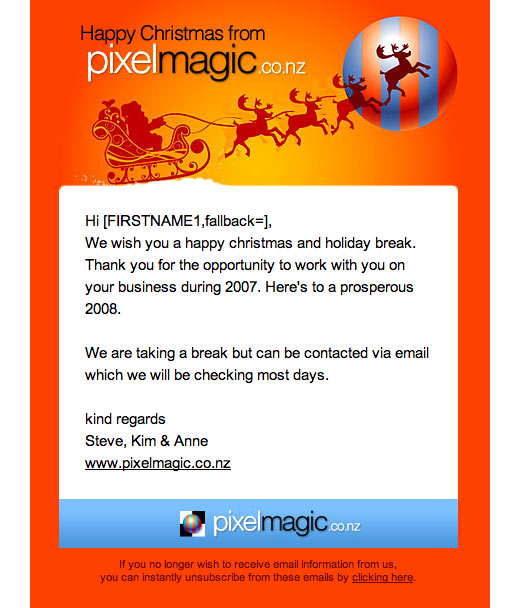Christmas Email Christmas Email