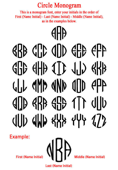 Circle Monogram Font Download