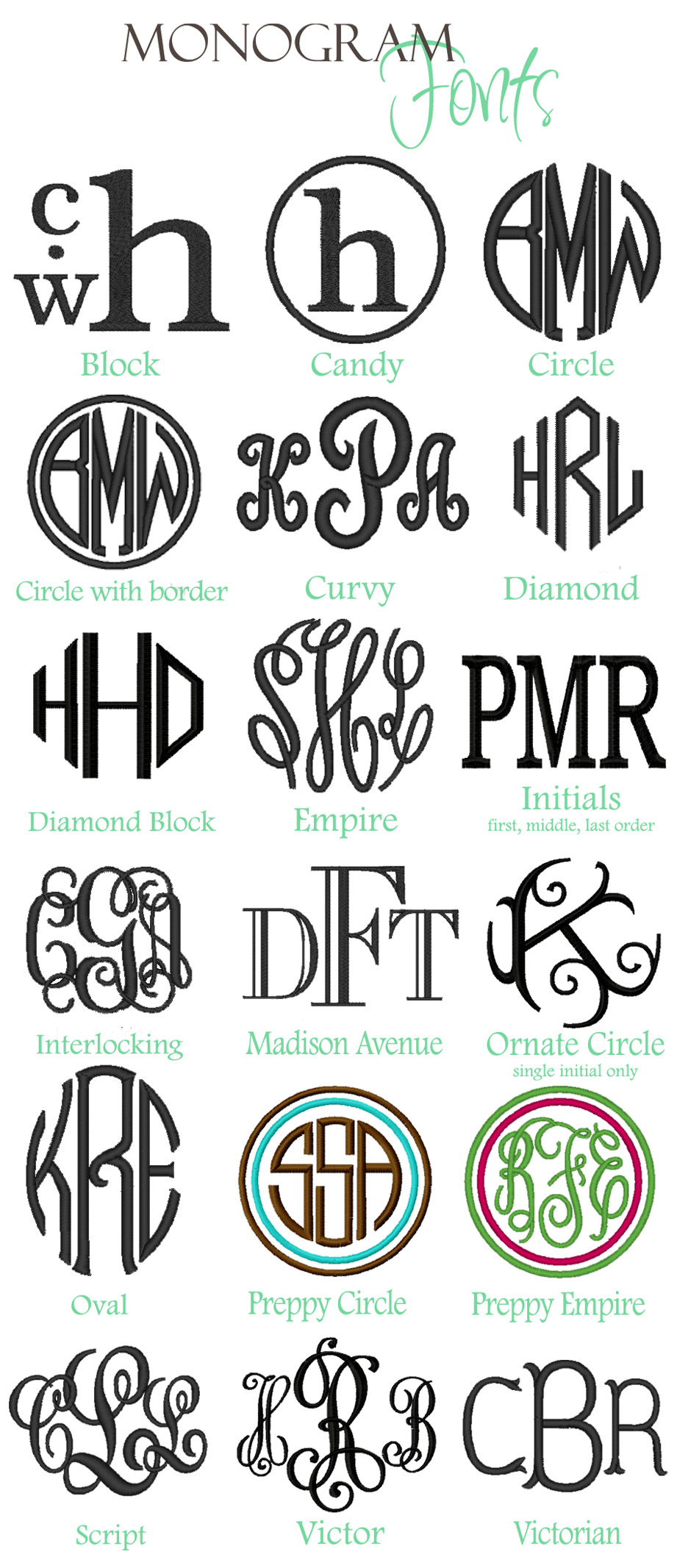 Circle Monogram Font Free Download