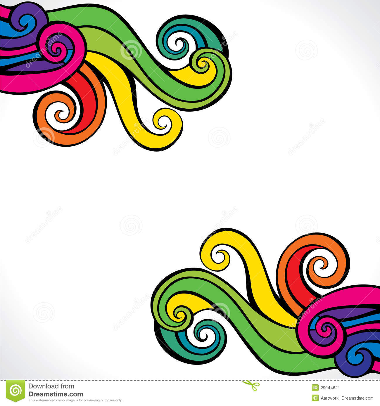 Colorful Heart Swirl Design