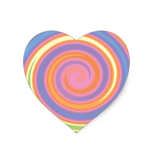 Colorful Heart Swirl Design