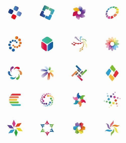 Colorful Icon Set Vector