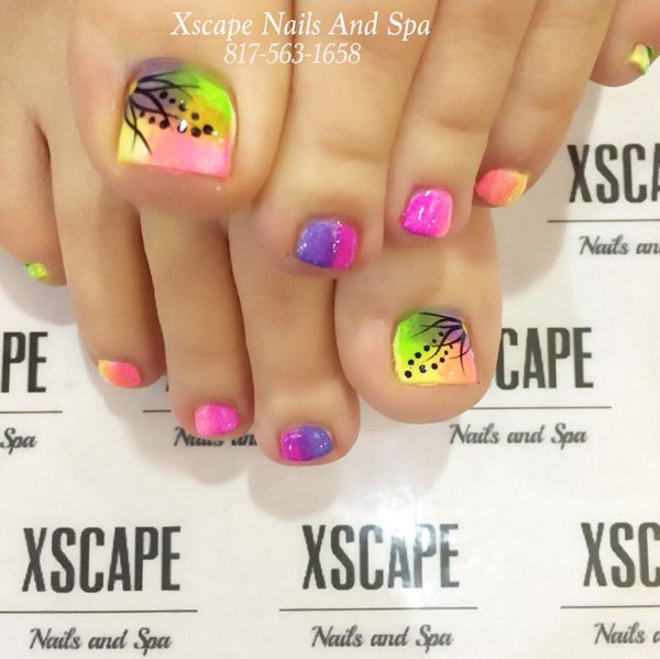 Colorful Toenail Designs