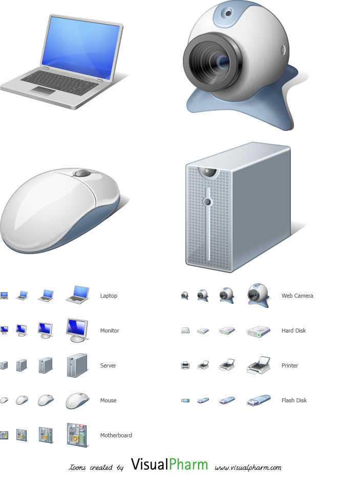 Computer Hardware Icons Free