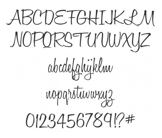 Cool Writing Fonts Alphabet