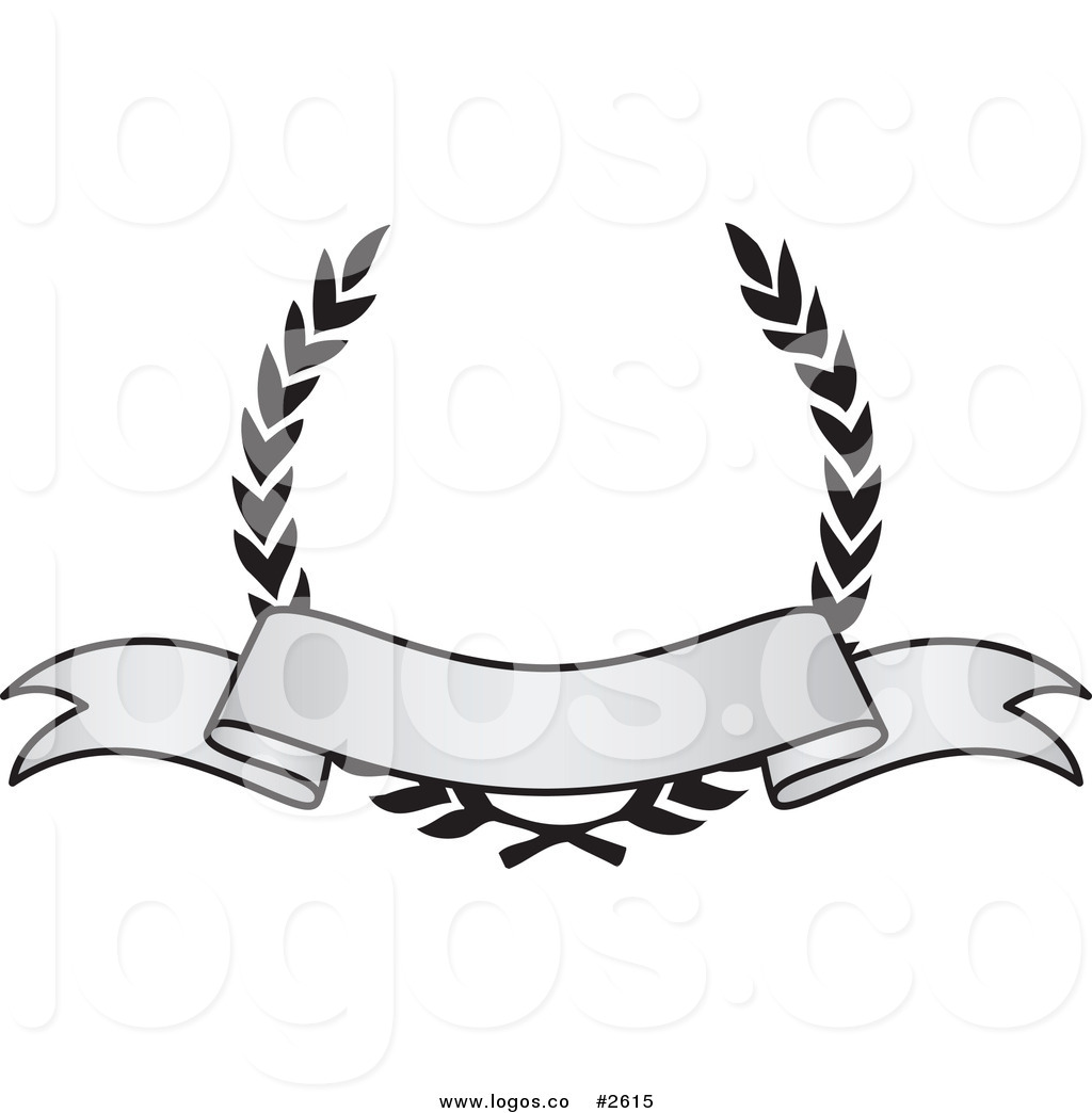 Crest with Blank Banner Clip Art