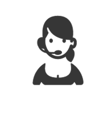 Customer Service Icon Black and White