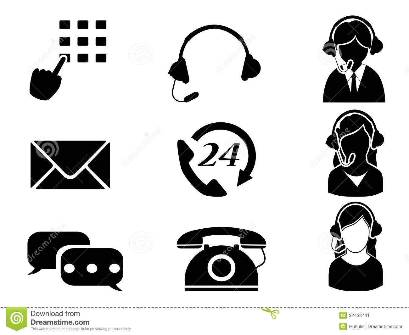 Customer Service Icon Black