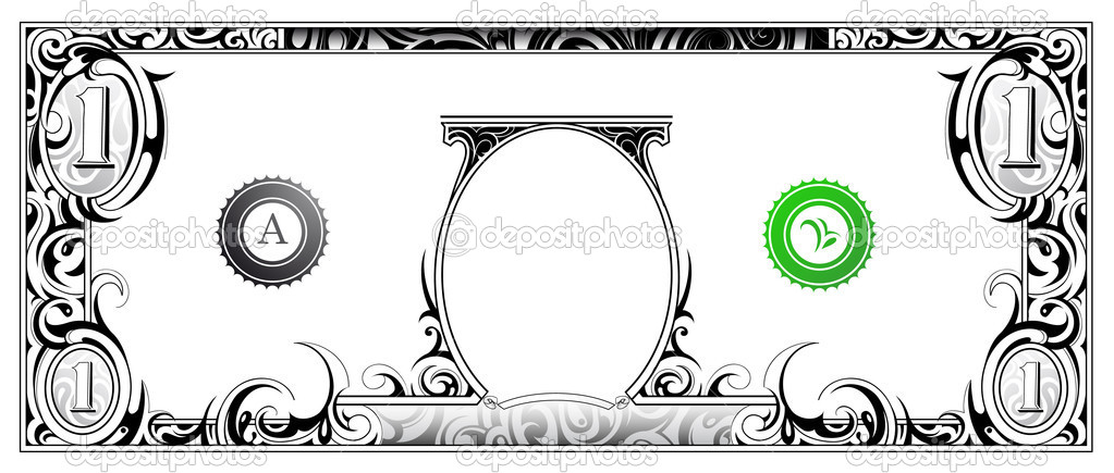 Dollar Bill Template Clip Art