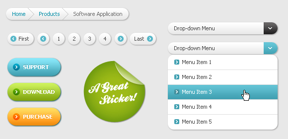 Drop Down Menu Button Drop Down Menu Button