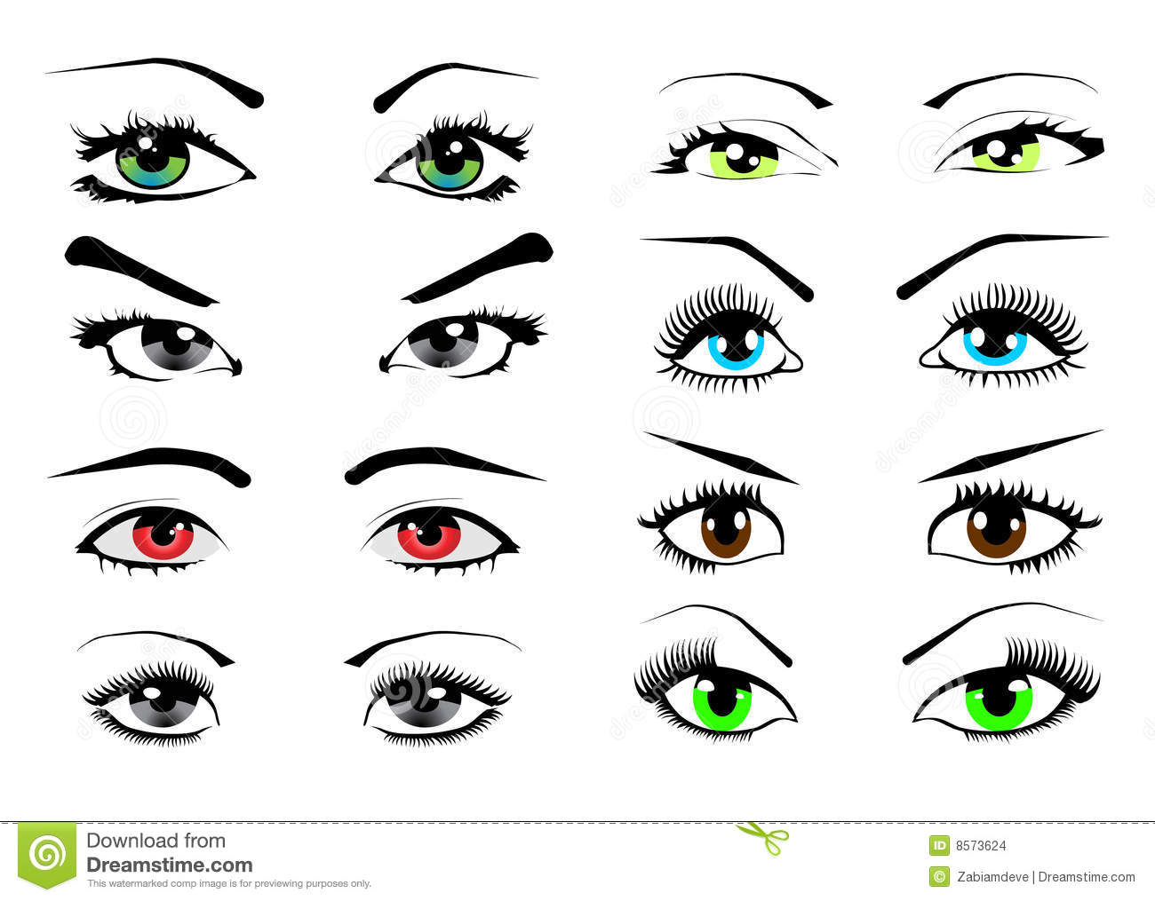 Eyes Woman Illustration