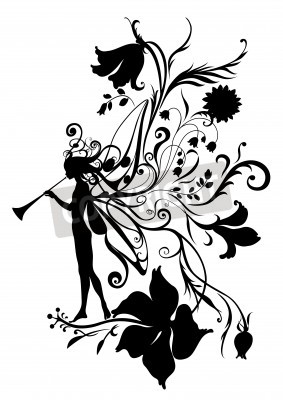 Fairy Silhouette Vector Illustration