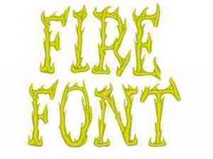 Fire Font Machine Embroidery Design