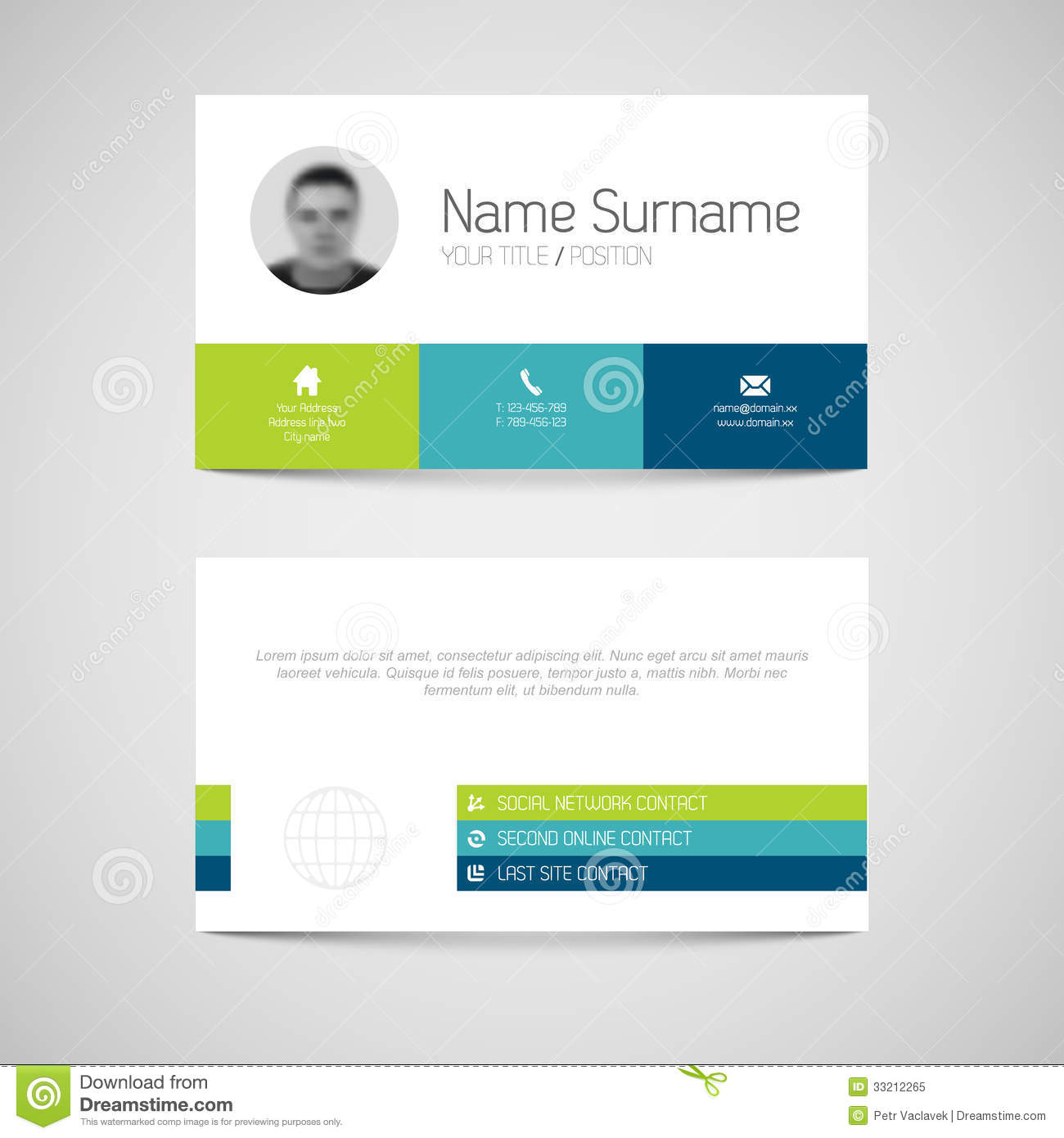 Flat Business Card Template