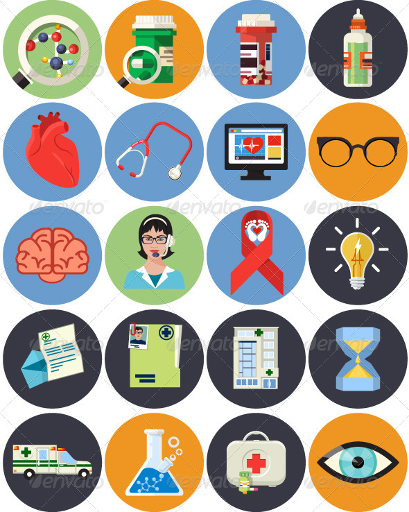 Flat Medical Icons