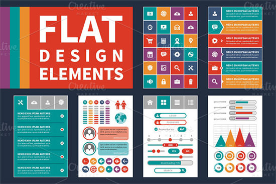 Flat Web Design Elements