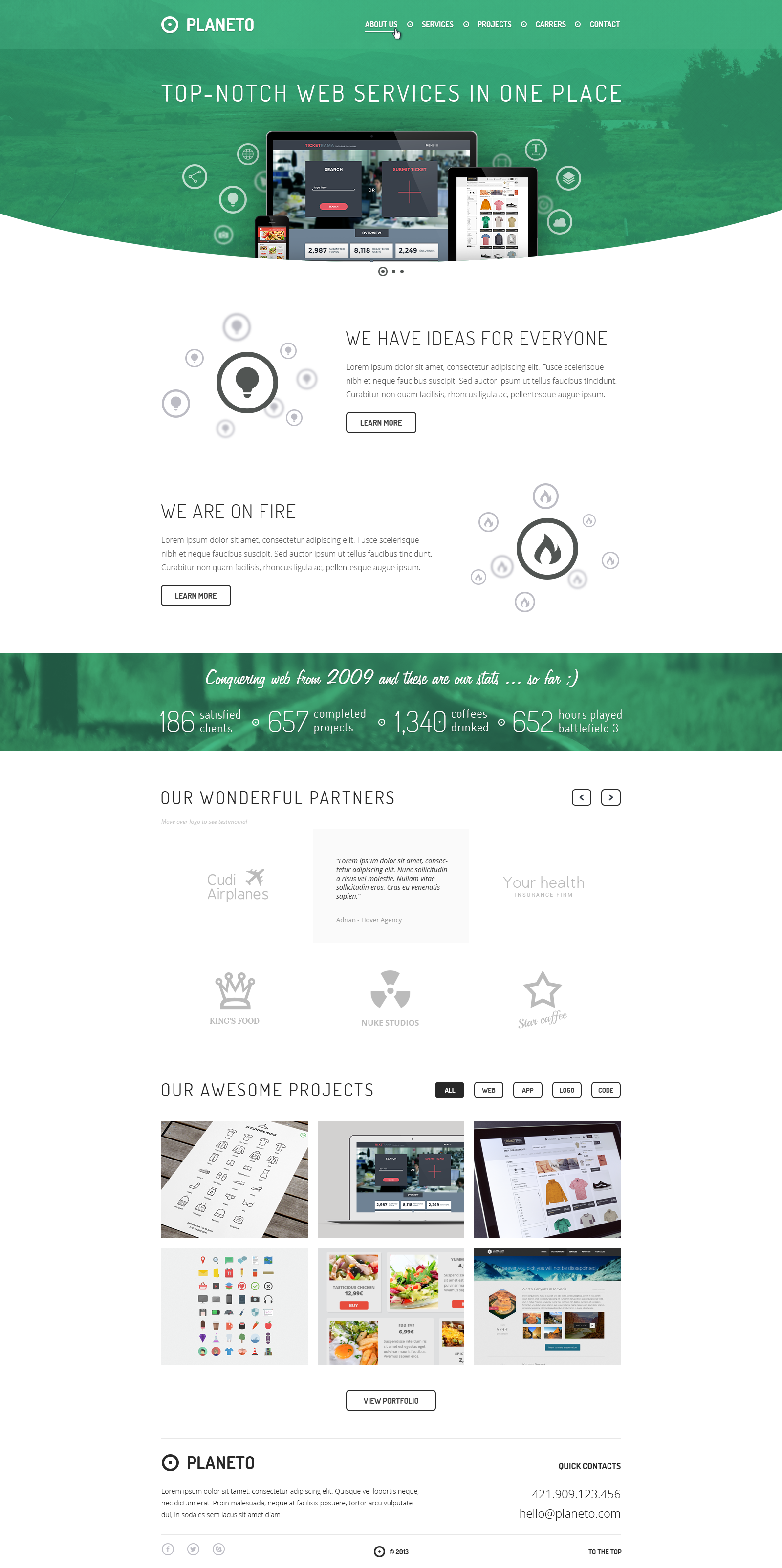 Flat Web Design Templates Free