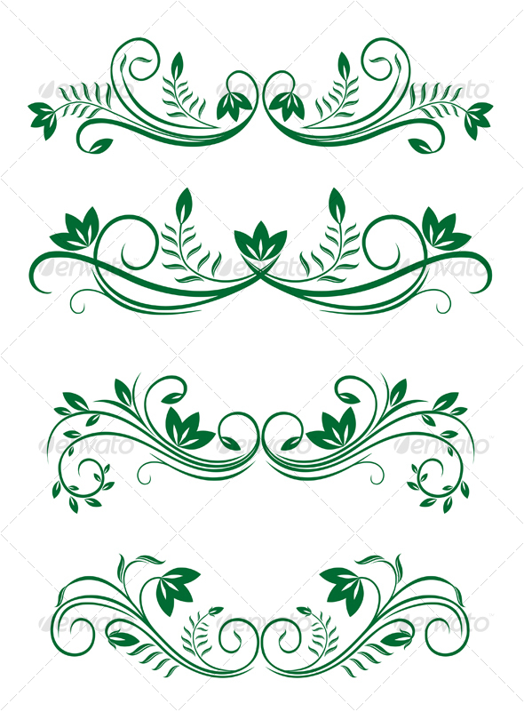 Floral Flourish Border Designs