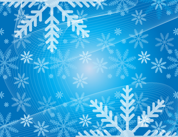 Free Blue Snowflake Christmas