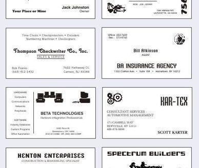 Free Business Card Templates Word