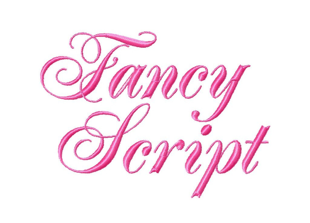 Free Fancy Script Embroidery Font