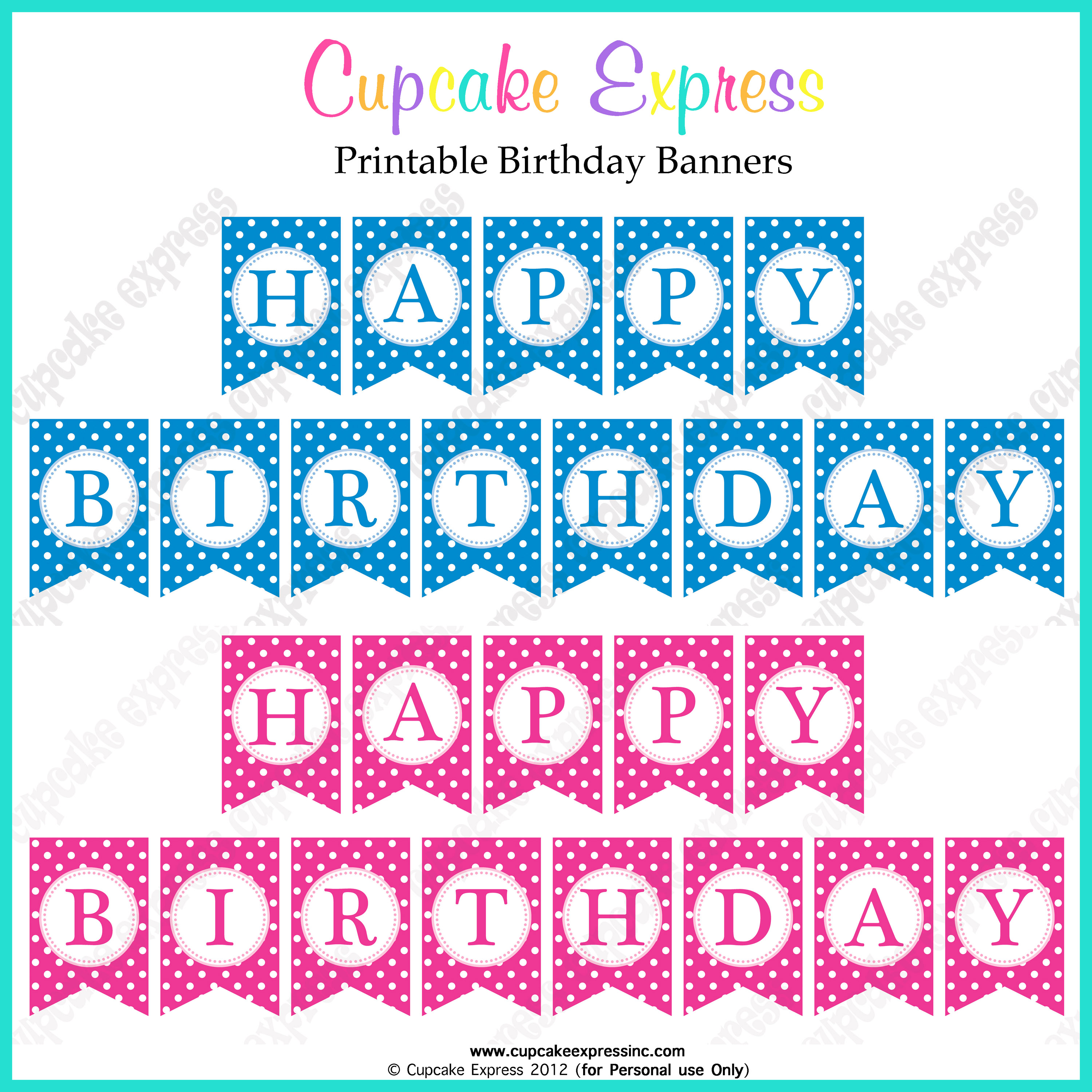 Free Printable Happy Birthday Banner